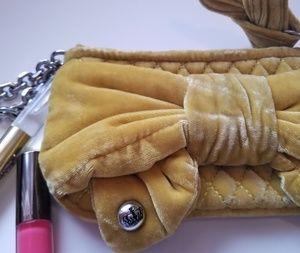Juicy Couture Mustard Quilted Wristlet